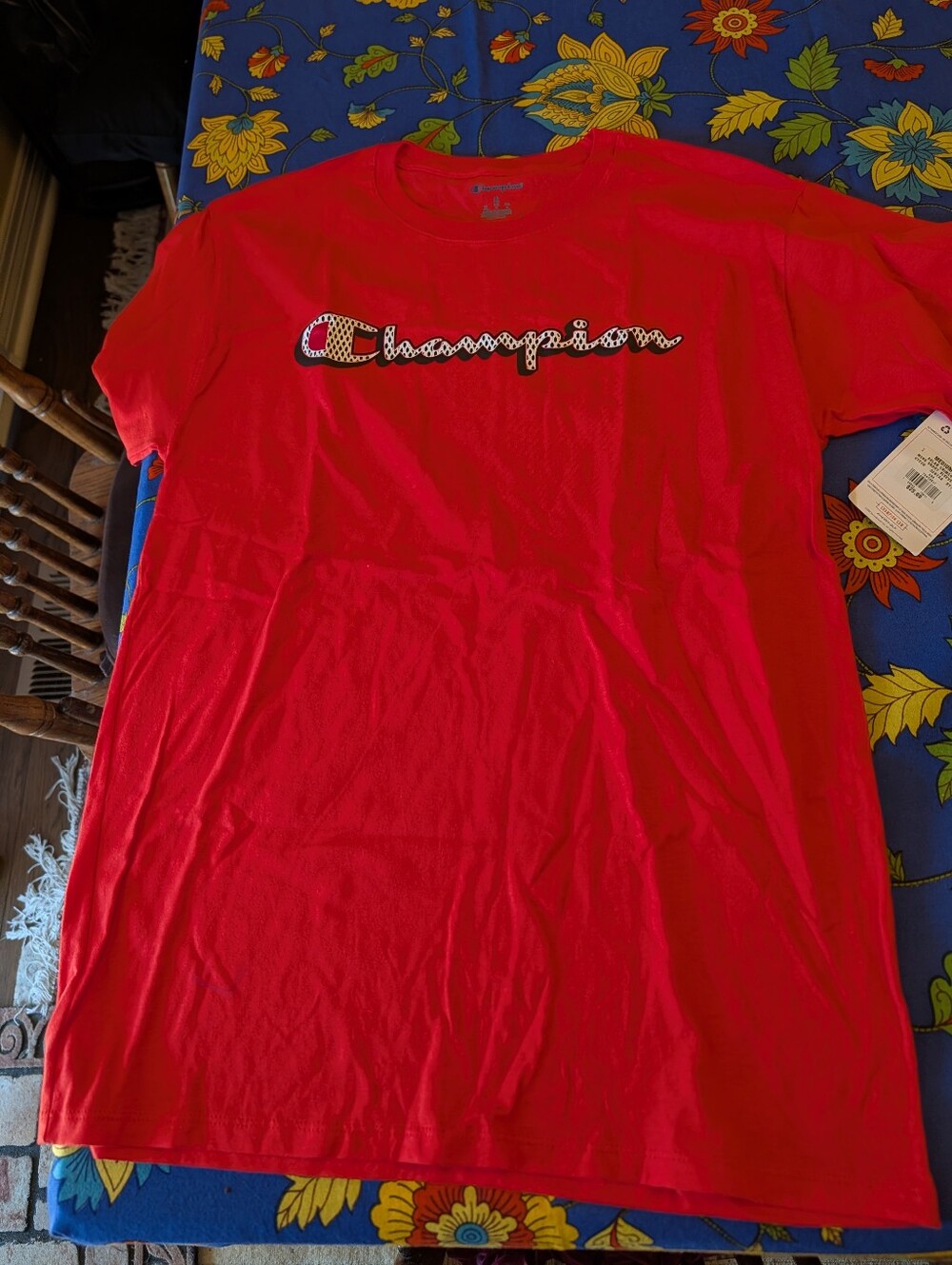 Champion Orange Short Sleeve Logo Tee